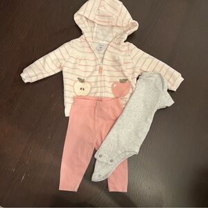 Carter's Pink Apple Set 3m